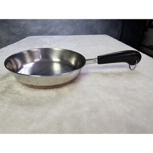 Vintage‎ Revere Ware  8 inch Skillet Frying Pan Copper Bottom - No Lid